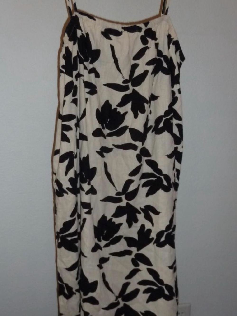 a new day Cream Maxi Dress with Black Floral Print